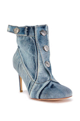 AZALEA WANG MORIAH DENIM STILETTO BOOTIE
