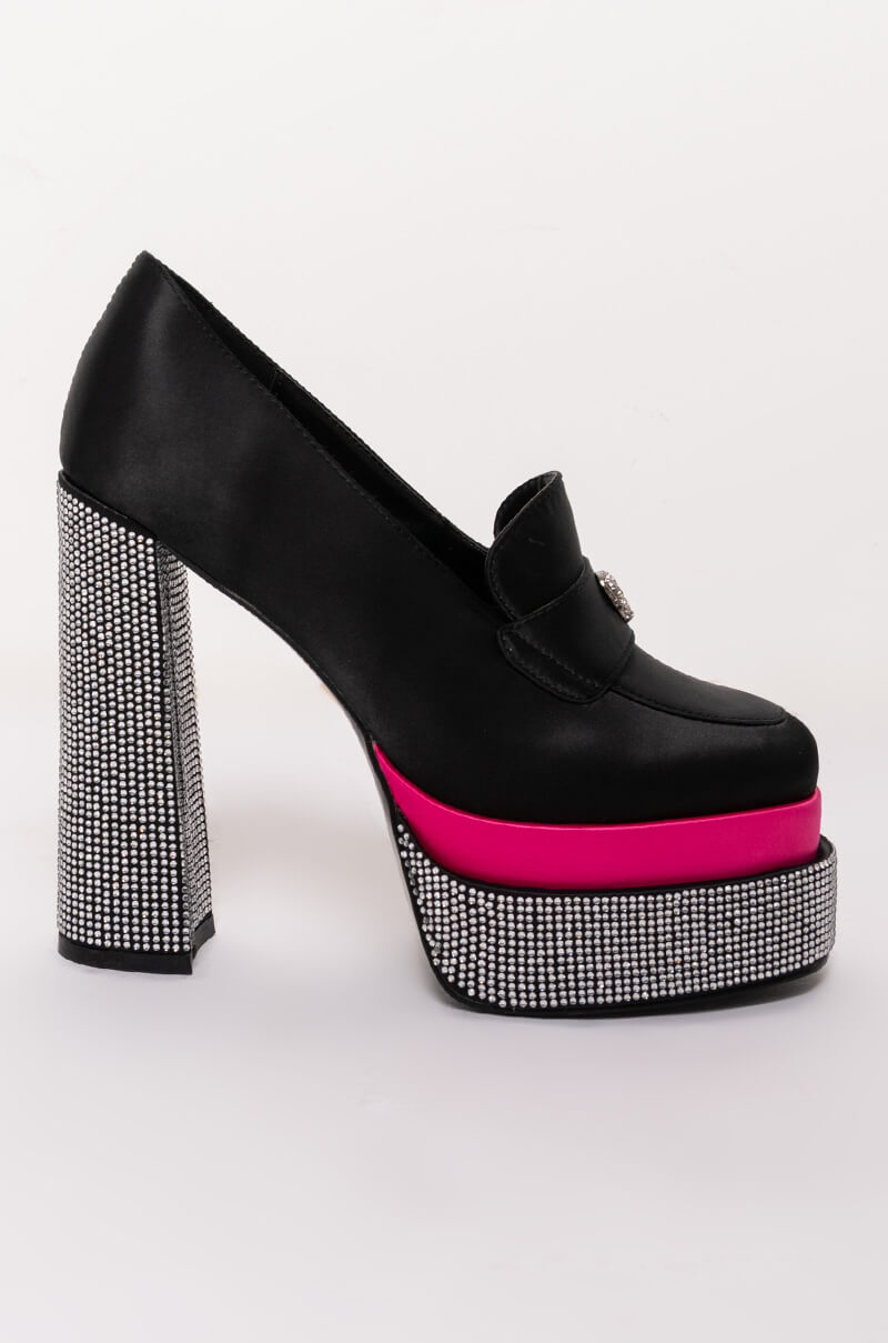 AZALEA WANG OVER YOU CHUNKY BOOTIE IN BLACK