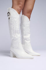AZALEA WANG PAMELA WHITE WESTERN BOOT