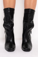 AZALEA WANG RECKLESS NIGHTS CHUNKY BOOTIE IN BLACK