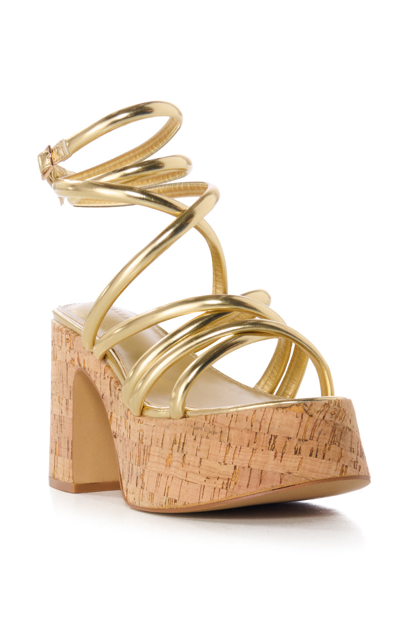 AZALEA WANG ROSAURA GOLD SANDAL