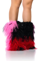 AZALEA WANG SHOOP MOHAIR FUR BOOTIE IN MULTI