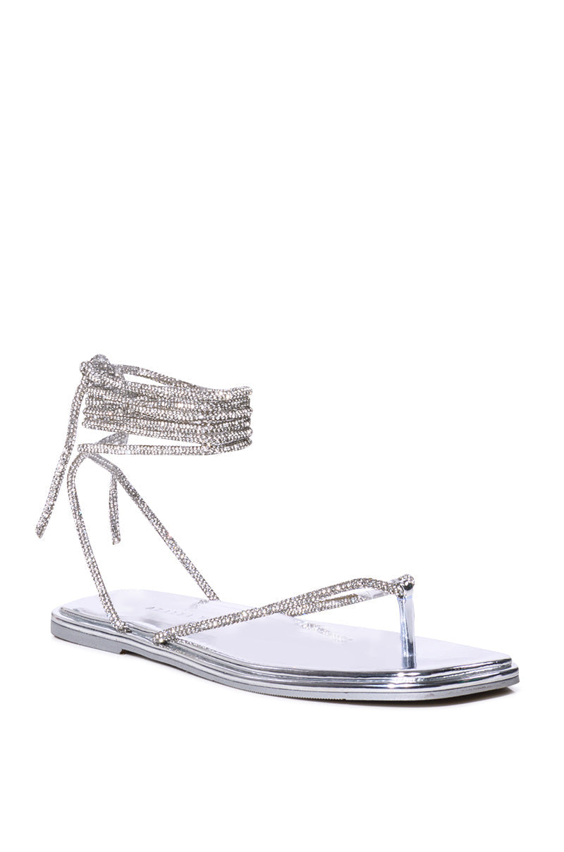 AZALEA WANG STARSTRUCK SILVER PU SANDAL
