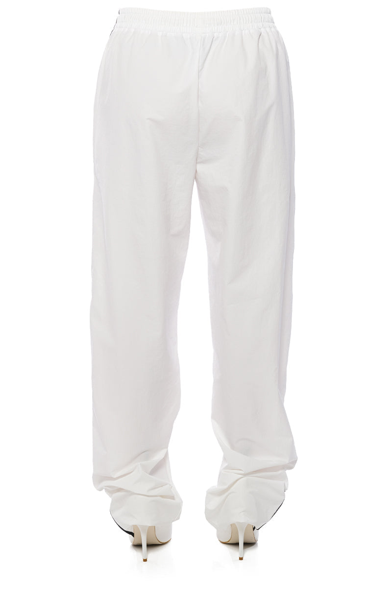 AZALEA WANG BOOT TRACK PANT IN WHITE