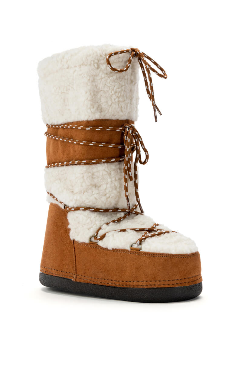 AZALEA WANG VALENTINA SUEDE BOOT IN TAN