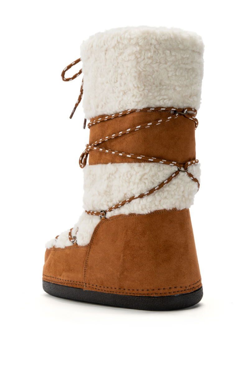 AZALEA WANG VALENTINA SUEDE BOOT IN TAN