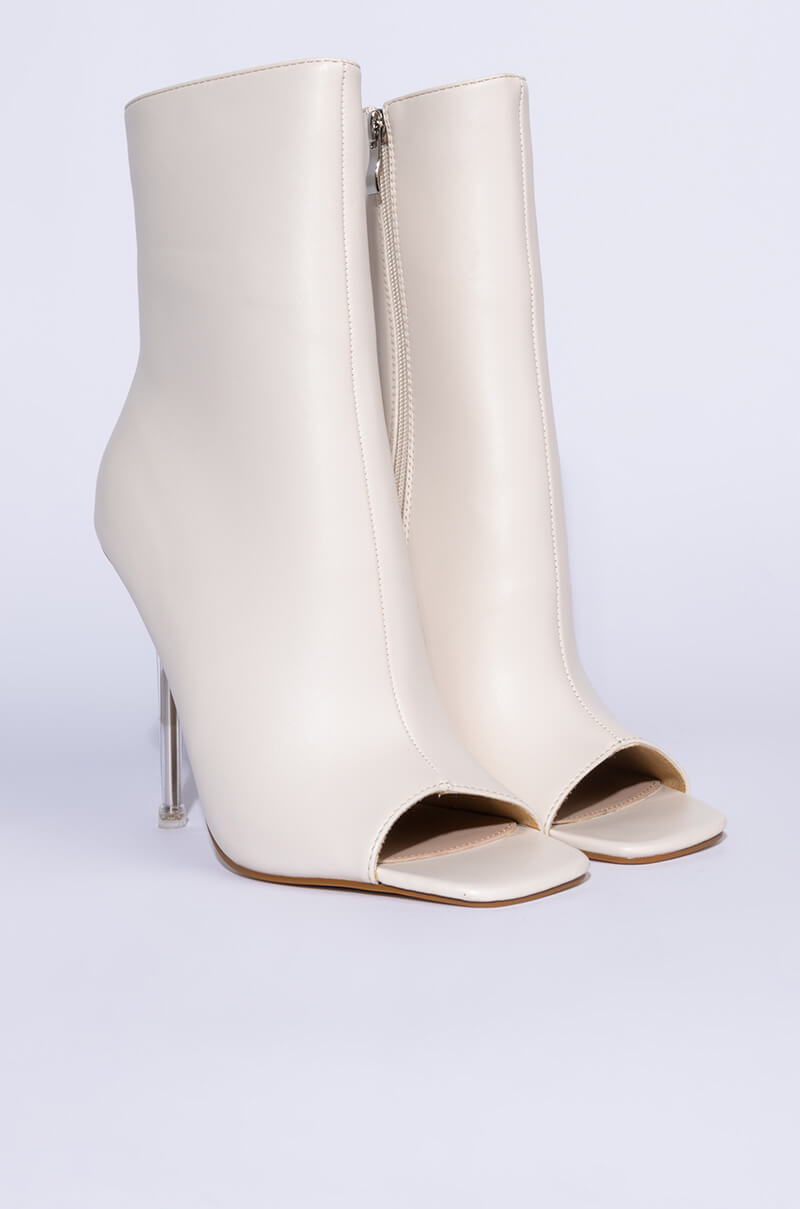 AZALEA WANG WHEN THE SUN GOES DOWN STILETTO BOOTIE IN BONE