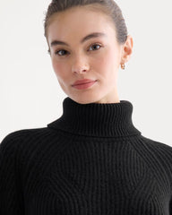Cocoon Turtleneck in Wool Cashmere | Black