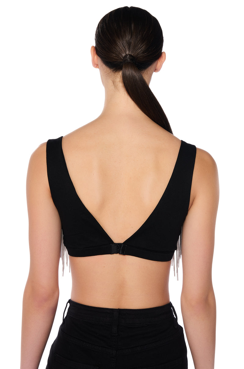 BEAUTIFUL LIGHTS CHAIN FRINGE BRA TOP