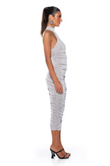 BEST BEHAVIOR SLINKY MIDI DRESS