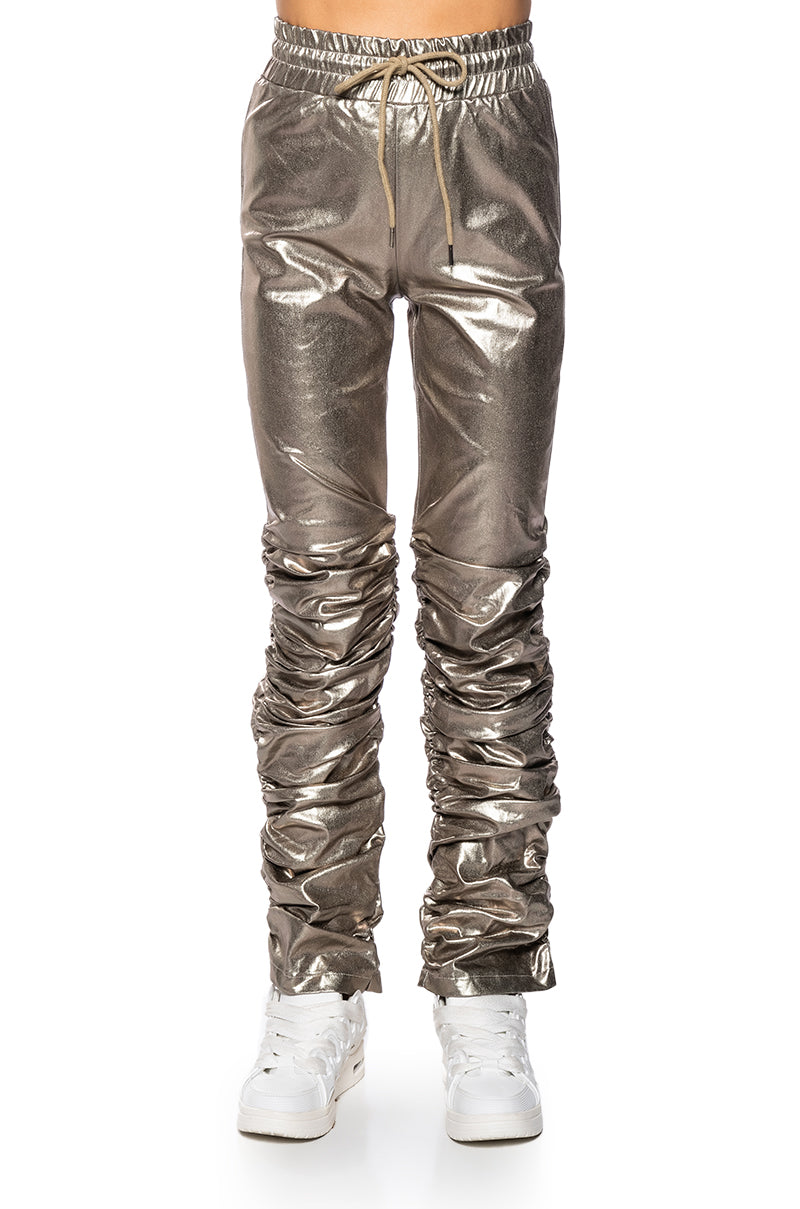 BLINDING LIGHTS PU METALLIC PANT