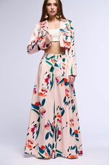 CANDY RAIN SATIN CROP UTILITY BLAZER