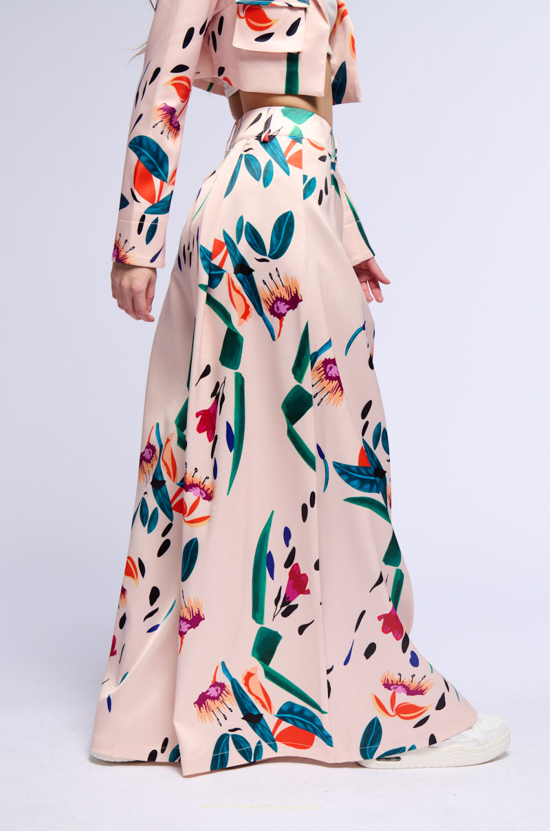 CANDY RAIN SATIN WIDE LEG PANT