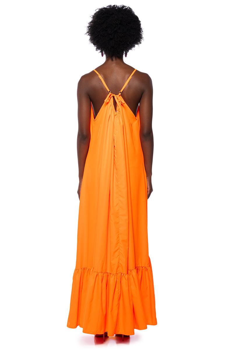 CAPRI MAXI SUN DRESS IN ORANGE
