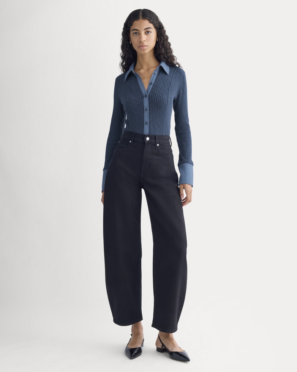 Cozy Rib Button-Up | Mood Indigo
