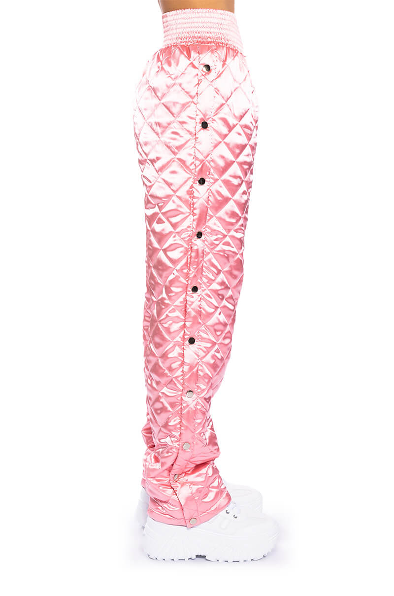 ARYA QUILTED SATIN BREAKAWAY JOGGER