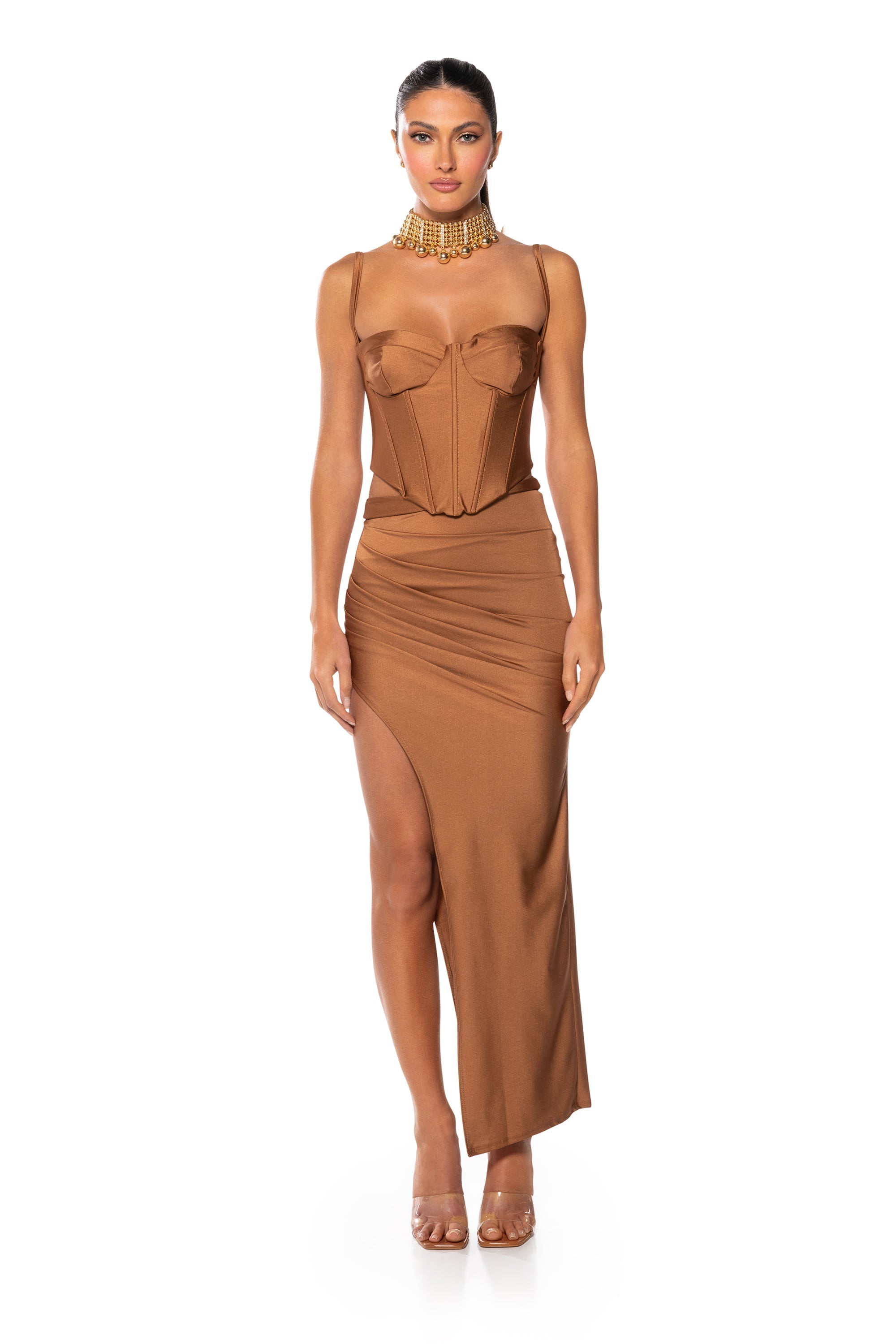 KRISTIN SATIN STRUCTURED CORSET