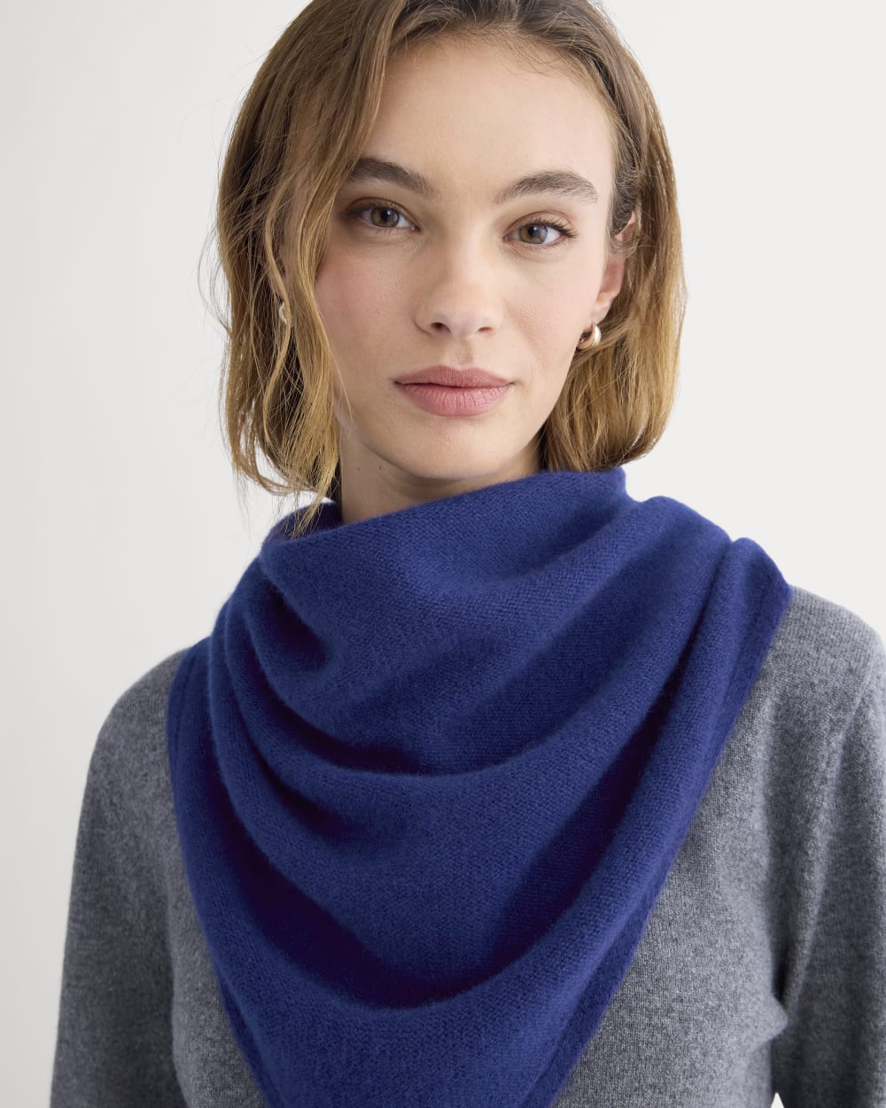 Cashmere Lovergirl Large Kerchief | Cobalt