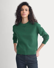 Double Knit Crew in Cotton Merino | Hunter Green