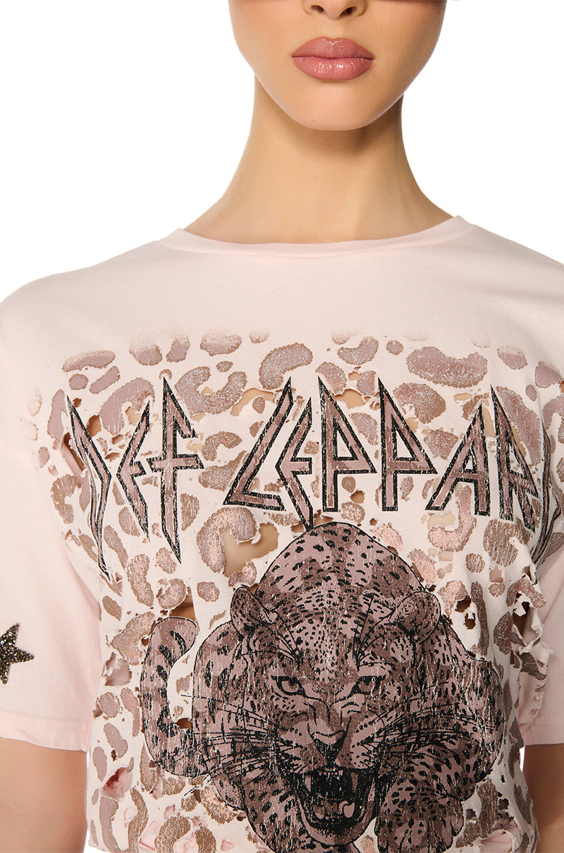 DEF LEPPARD OVERSIZED SHIRT DRESS