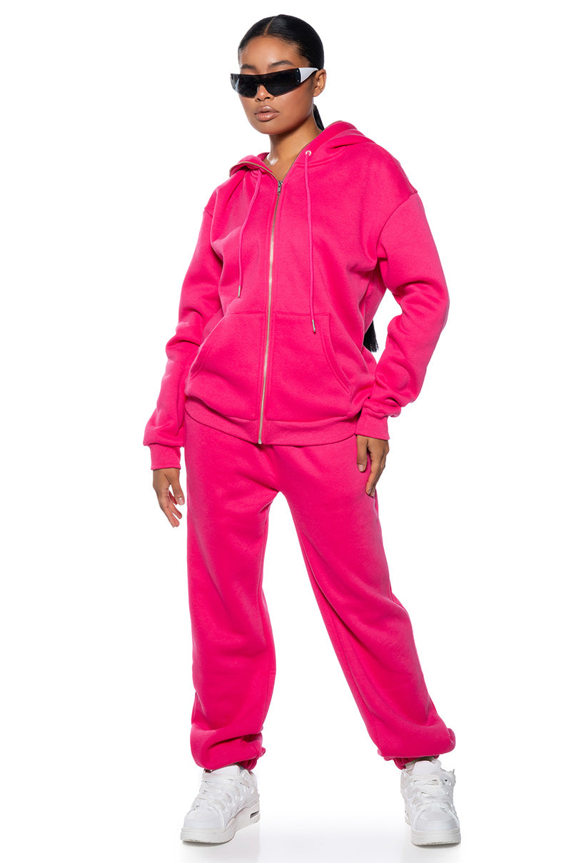 DEXTRA FRENCH TERRY JOGGER IN PINK