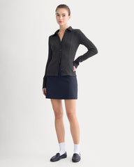 Cozy Rib Button-Up | Black