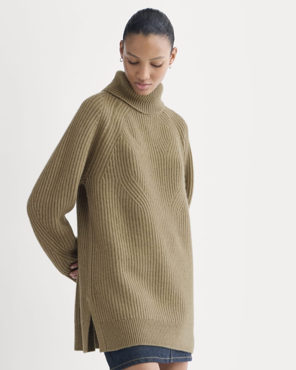 Cocoon Turtleneck in Wool Cashmere | Toast