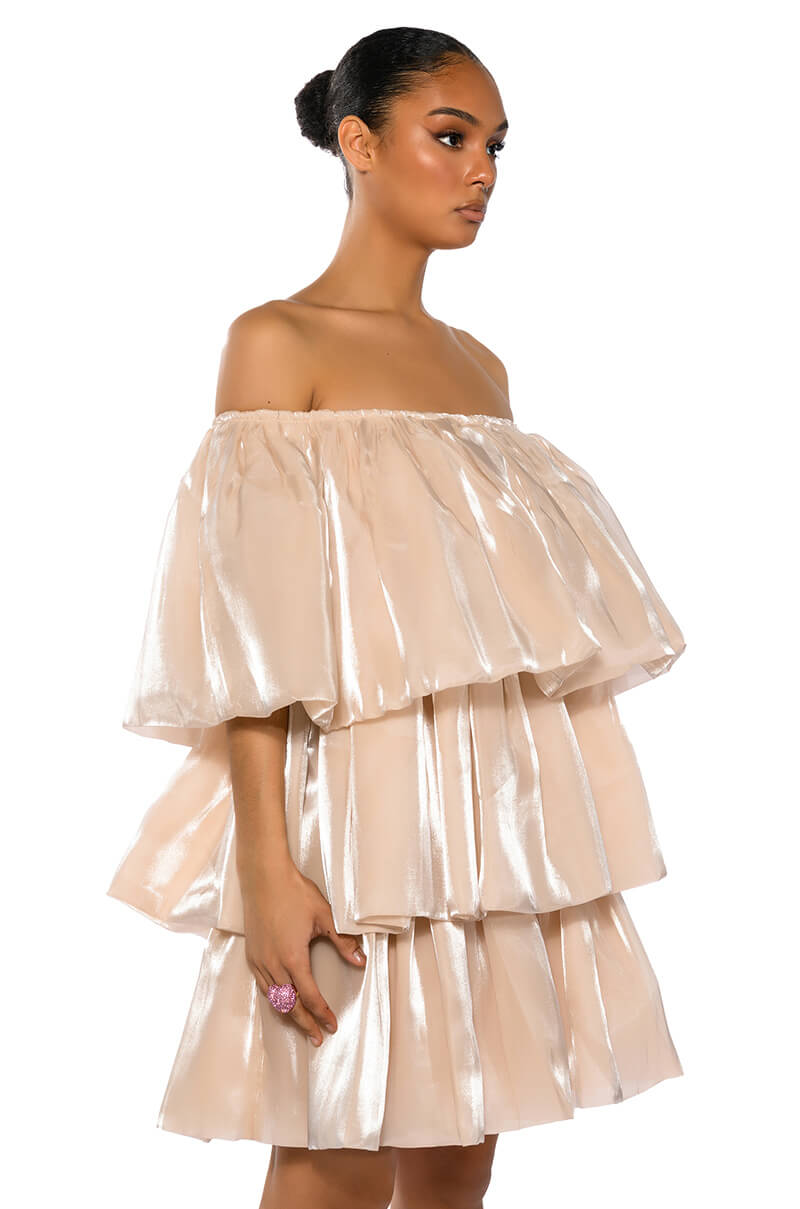 FAIRY DREAMS CHIFFON LAYERED MINI DRESS