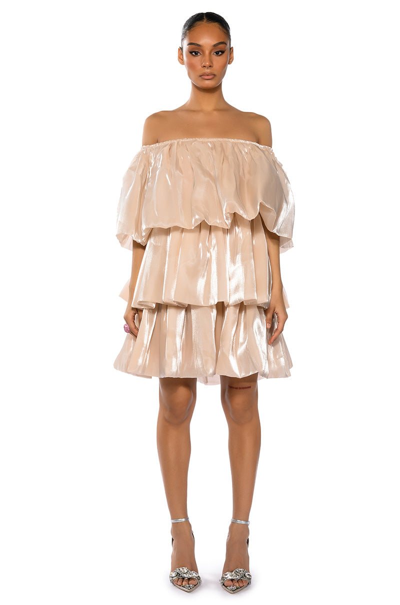 FAIRY DREAMS CHIFFON LAYERED MINI DRESS