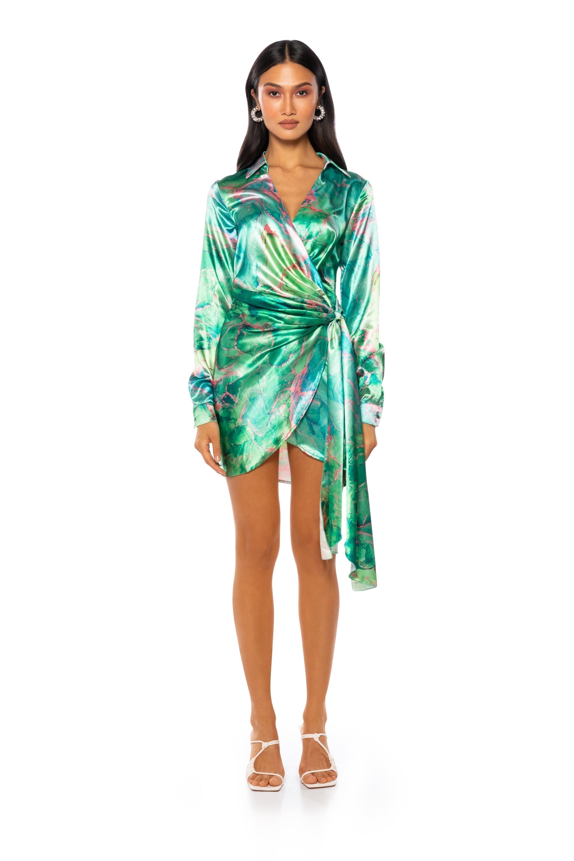 FALL FOR ME WRAP MINI DRESS