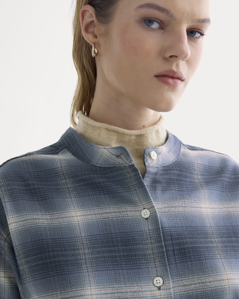 Flannel Shirt | Blue Ombre Plaid