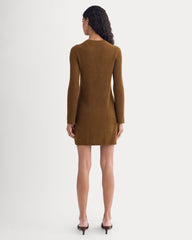Cashmere Long-Sleeve Mini Dress | Heathered Toffee