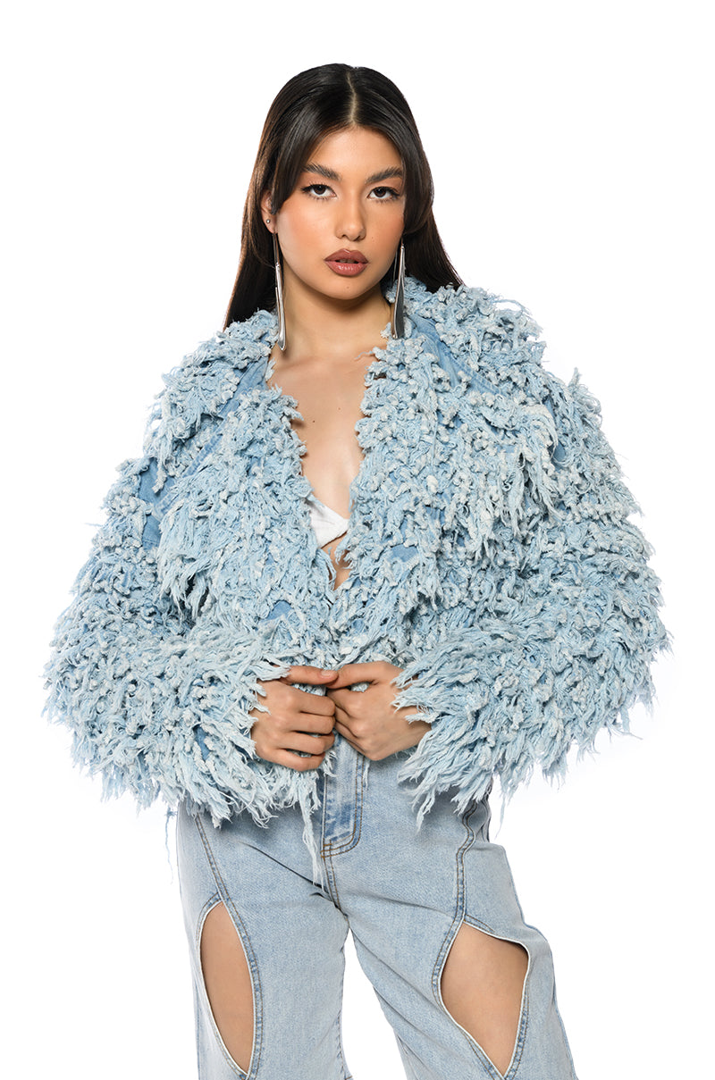 FIRST CLASS FRINGE DENIM JACKET