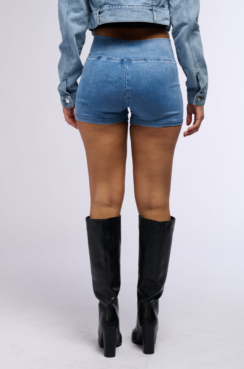 FLEX FIT DENIM BIKER SHORT