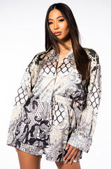 HANNAH BUTTON DOWN BLOUSE AND SHORTS SET