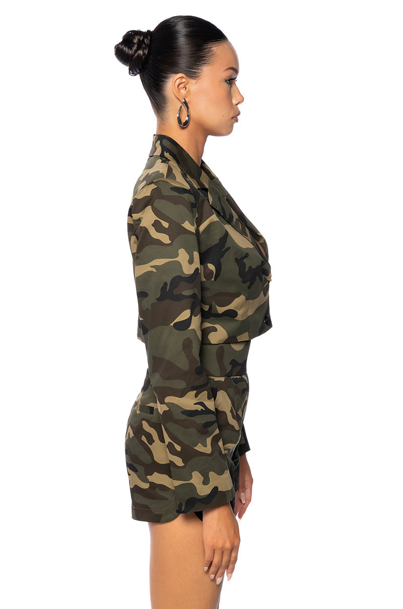 HANSEL CAMO FITTED BLAZER