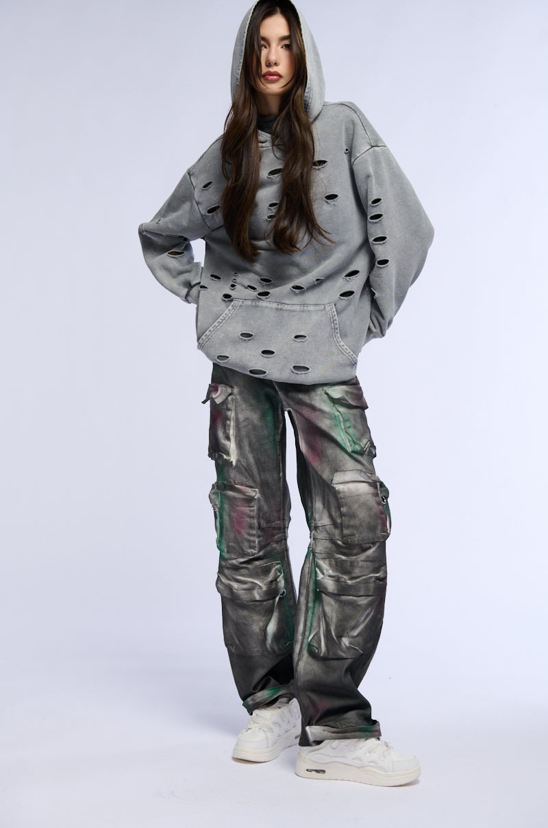HARD IN THE PAINT DENIM CARGO PANT