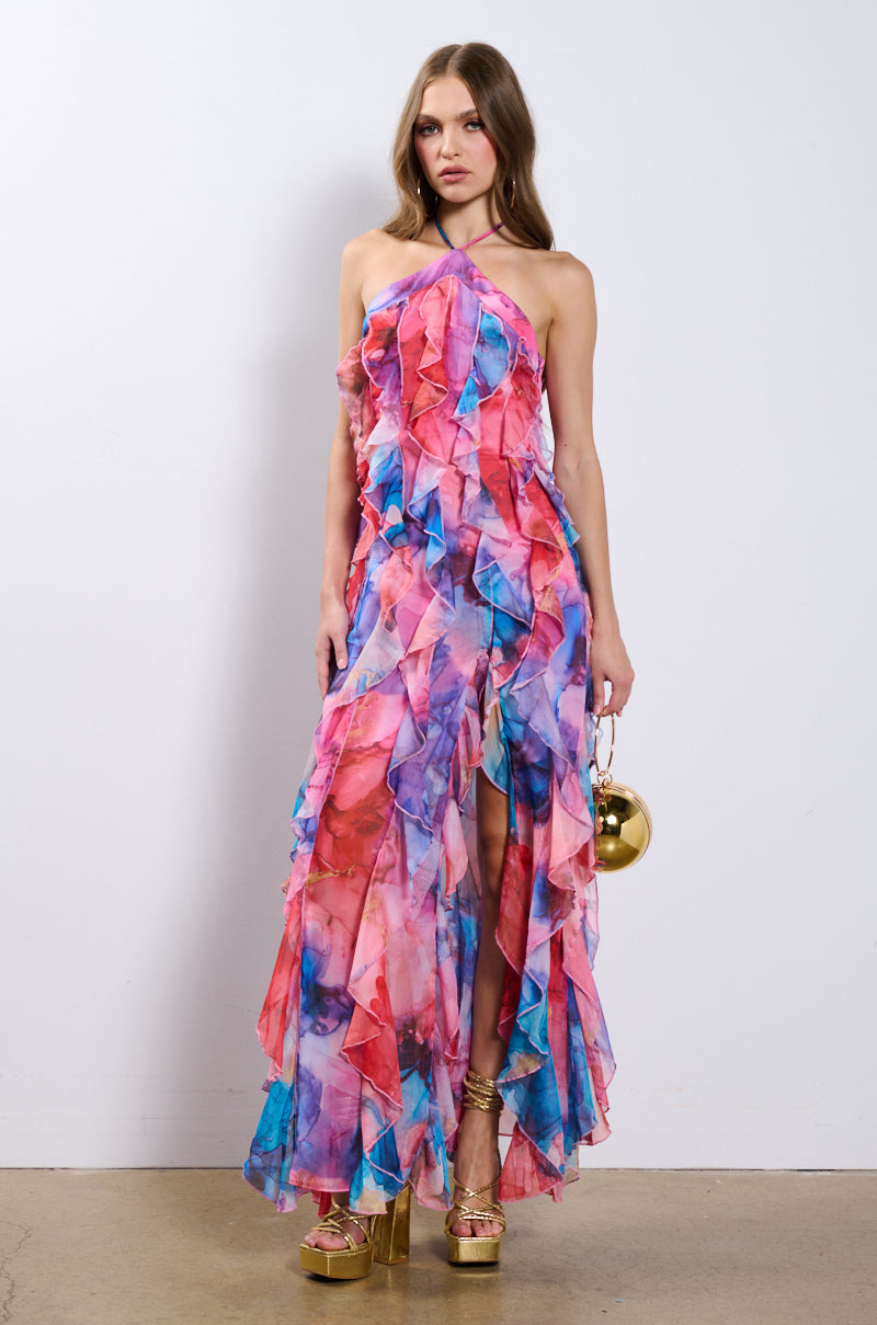 HARPER RUFFLE MAXI DRESS