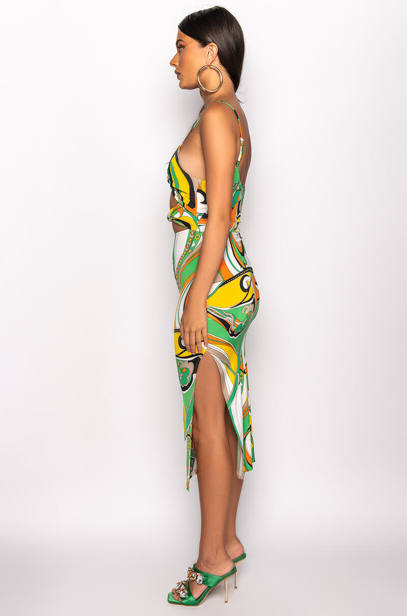 HEARD ABOUT HER MIDI DRESS