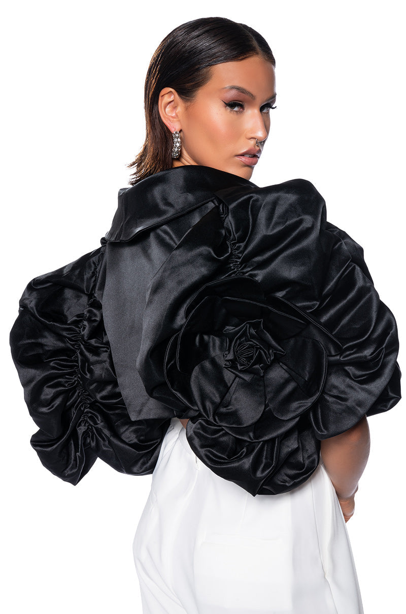 HOLIDAY PARTY BOLERO SCRUNCHED SLEEVE