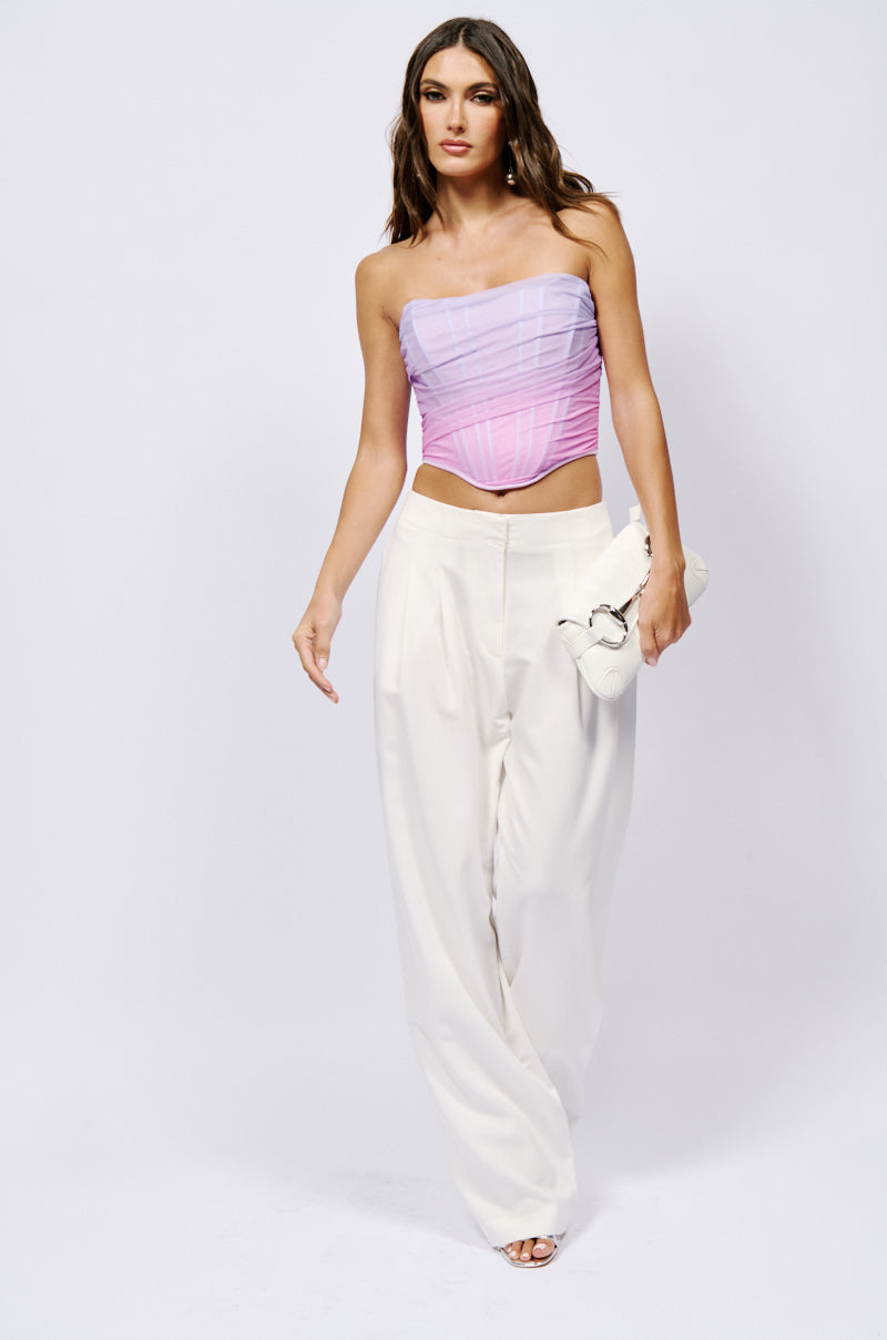 KALEIDOSCOPE EFFECT MESH OMBRE CORSET