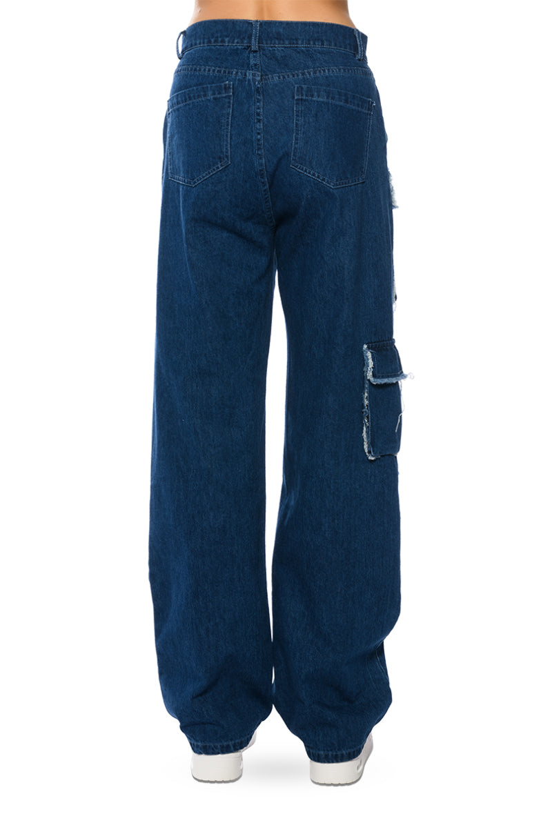 MILA POCKET DETAIL RELAX FIT JEANS