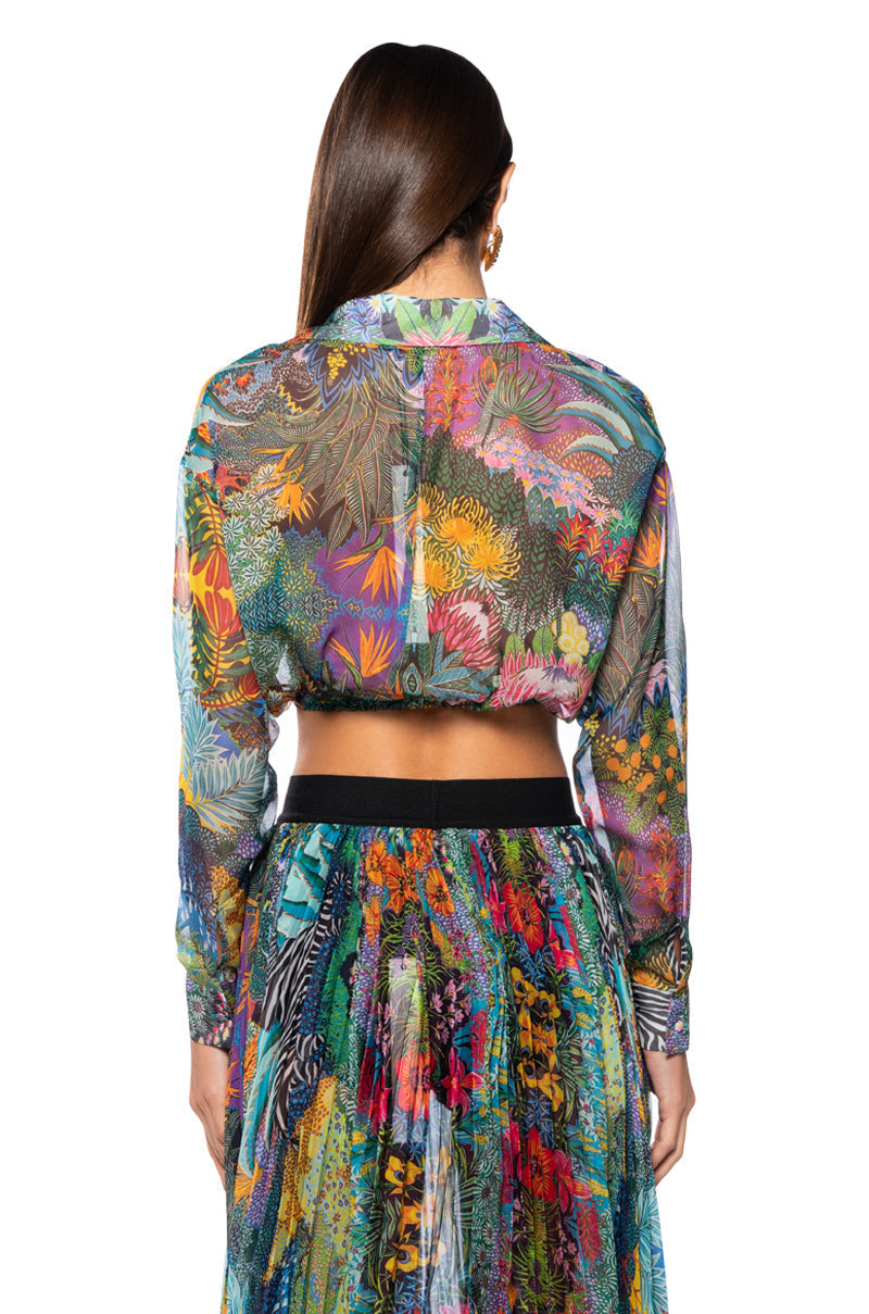 KERRIE SHEER TIE FRONT TOP