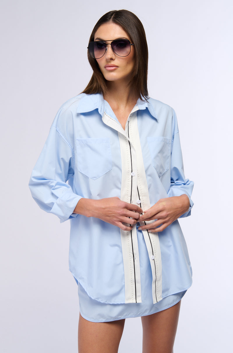 LADY LOVE BUTTON DOWN TOP