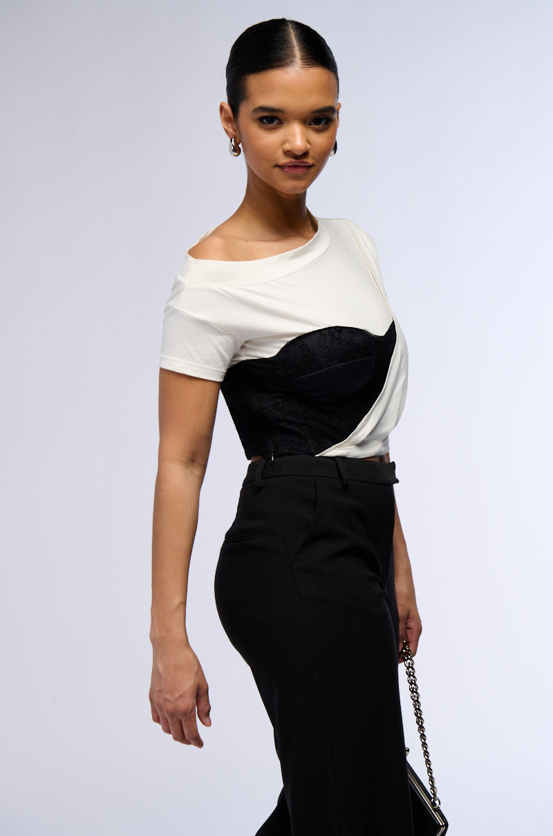 LEAVE IT TEE WITH CORSET