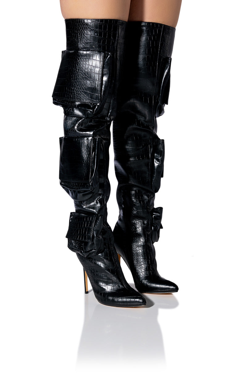 LEVELUP OVER THE KNEE STILETTO BOOT