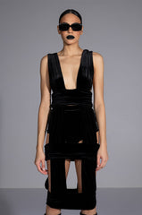 LEXI CUT OUT MIDI DRESS AND BOOTY SHORT SET