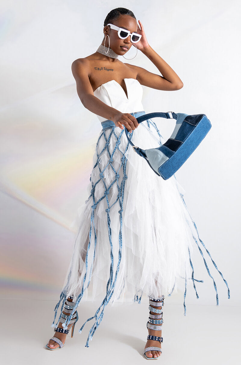 LOVE STORY MAXI TULLE DRESS