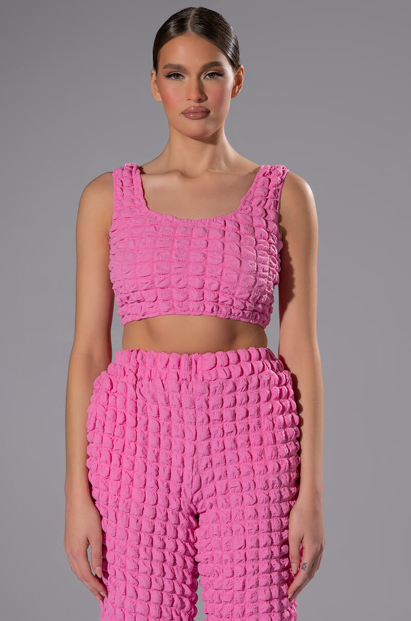 LUCY TEXTURED CROP TANK TOP