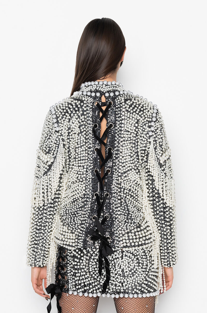 LUXE ALL OVER PEARL ALIX JACKET